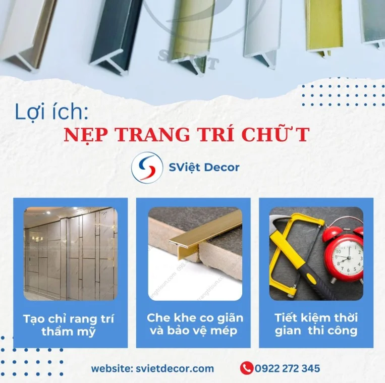 Nẹp Nhôm Chữ T10 mm