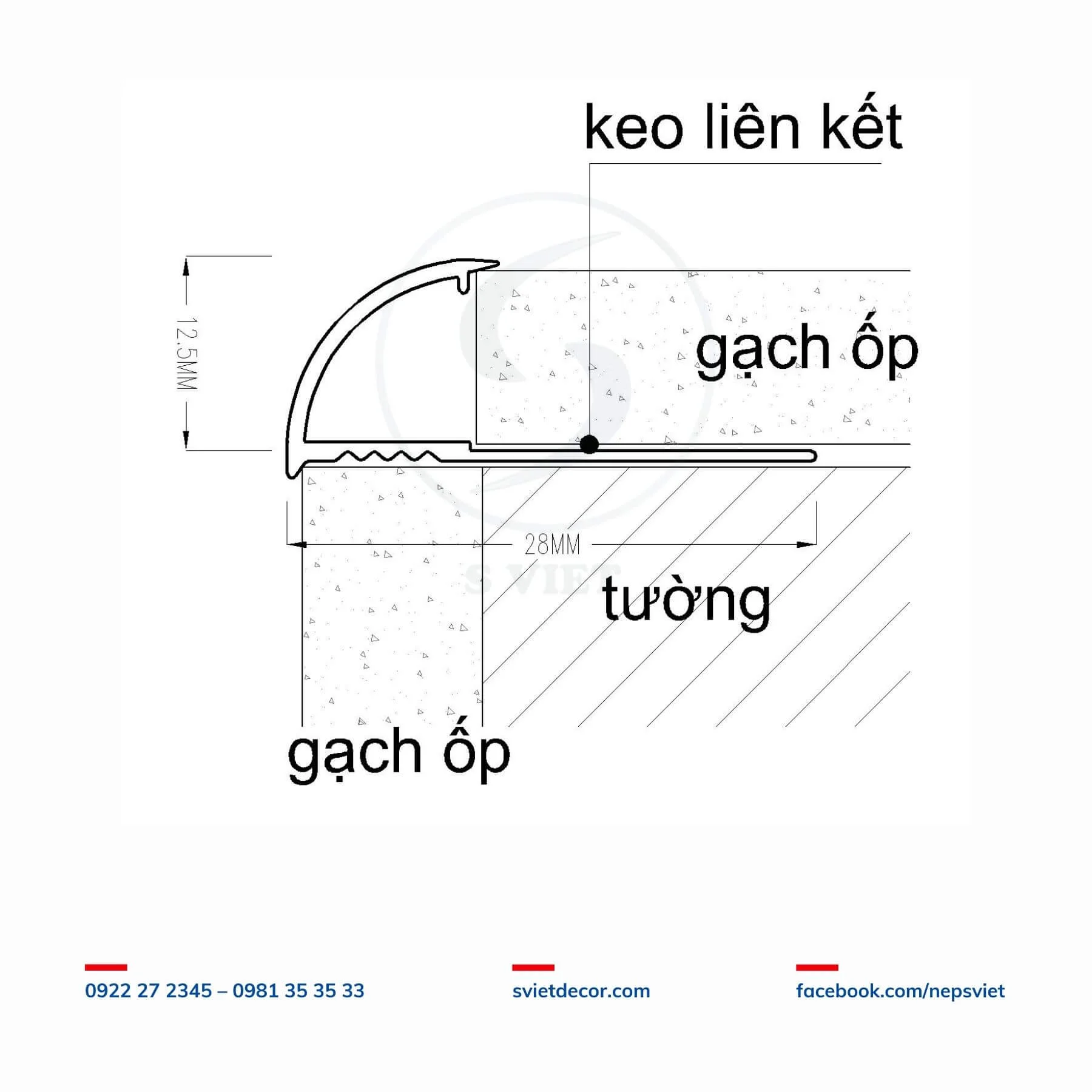 Nẹp Nhôm Bo Góc Tròn YC12