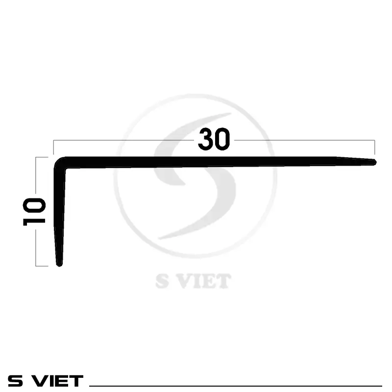 Nẹp Nhôm L10x30