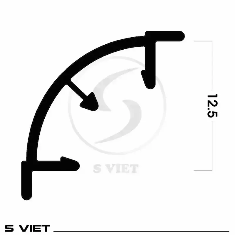 Nẹp Nhôm Góc Tường Ngoài OC12.5