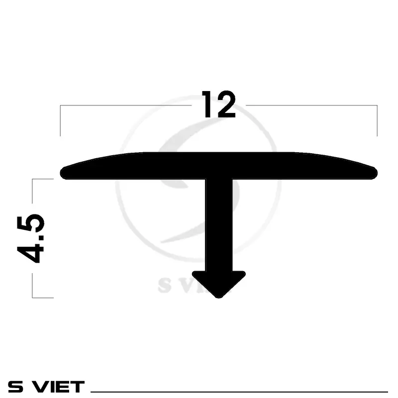 Nẹp nhôm T12 mm