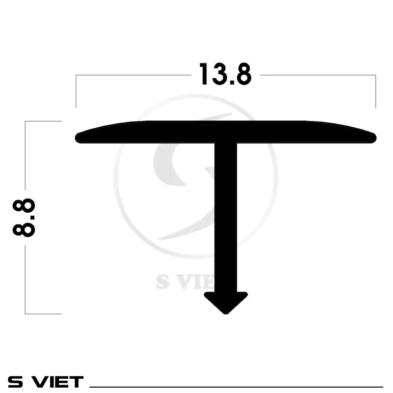 Nẹp Nhôm T14 mm