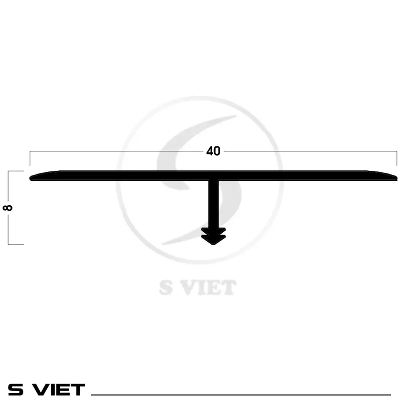 Nẹp Nhôm T40 mm