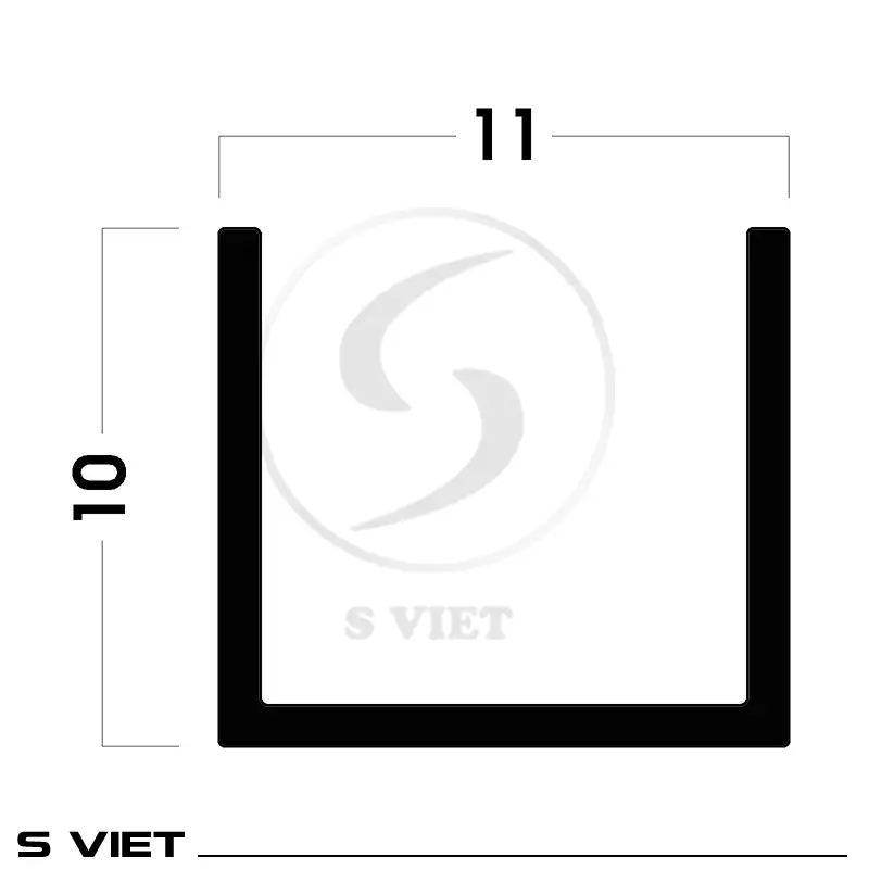Nẹp Inox U11 mm