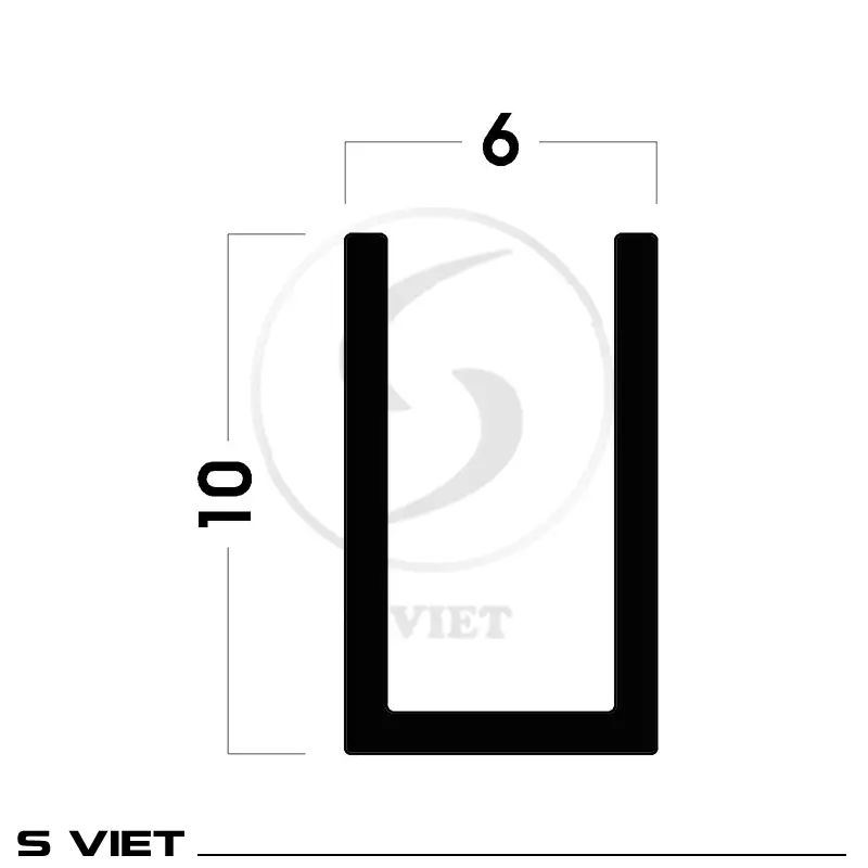 Nẹp Inox U6 mm