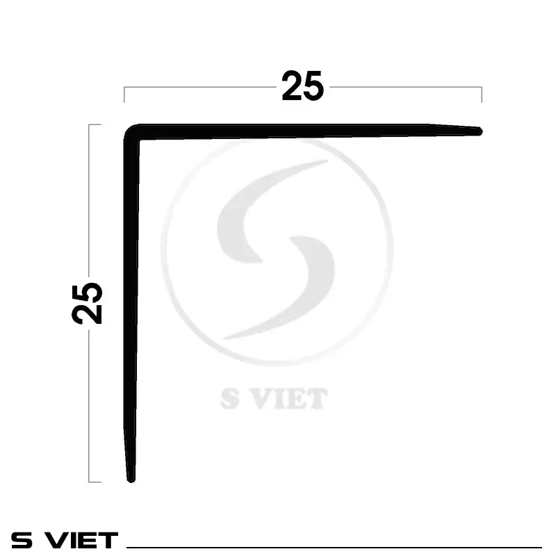 Nẹp Nhôm V25