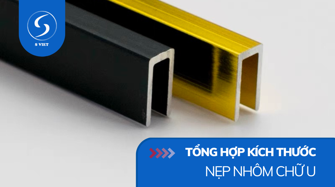 kích thước nẹp nhôm chữ u