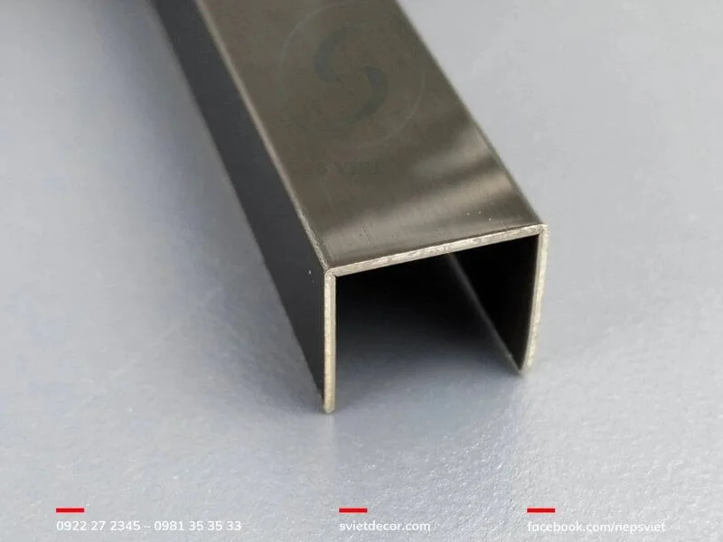 Nẹp inox u đen