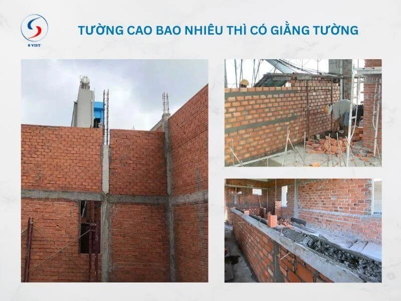 Tường cao bao nhiêu thì có giằng tường?