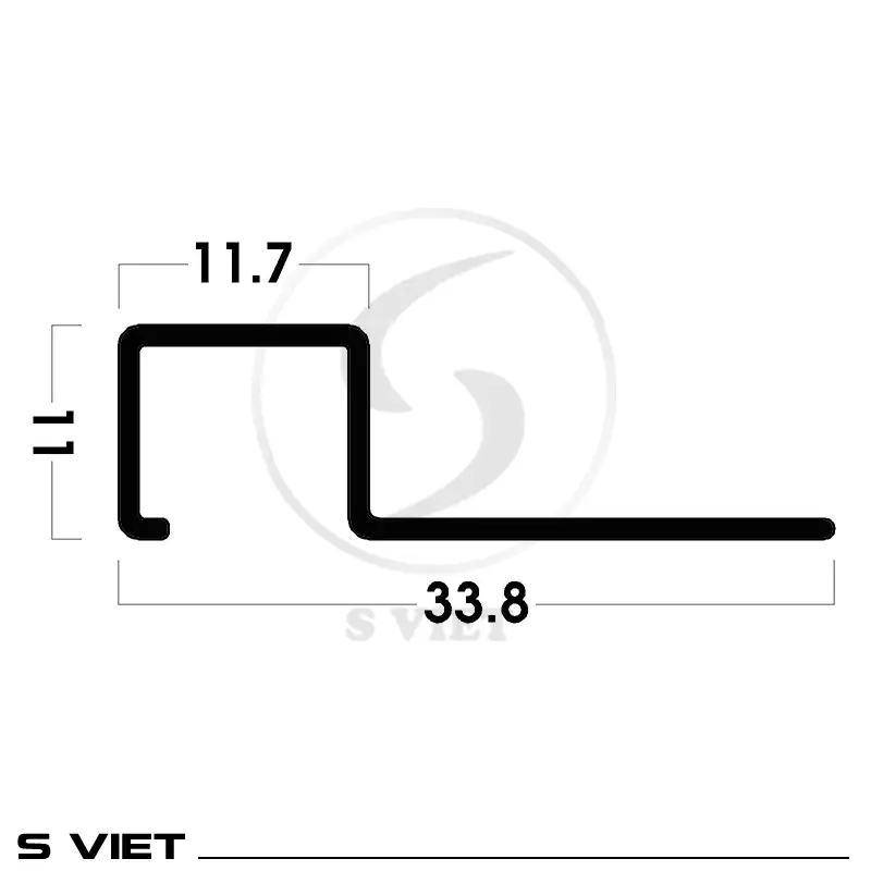 Nẹp Nhôm Góc Vuông D10