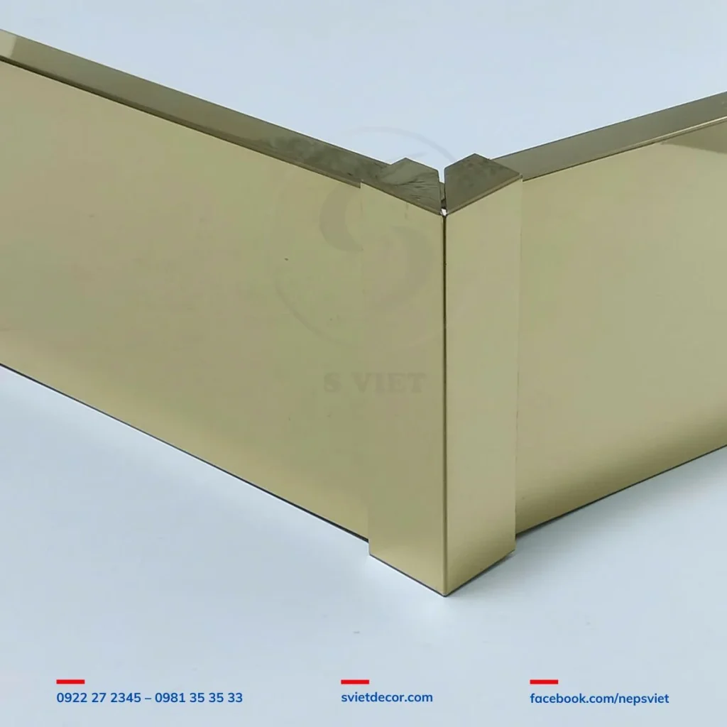 Nẹp Len Chân Tường Inox Kiểu Vuông