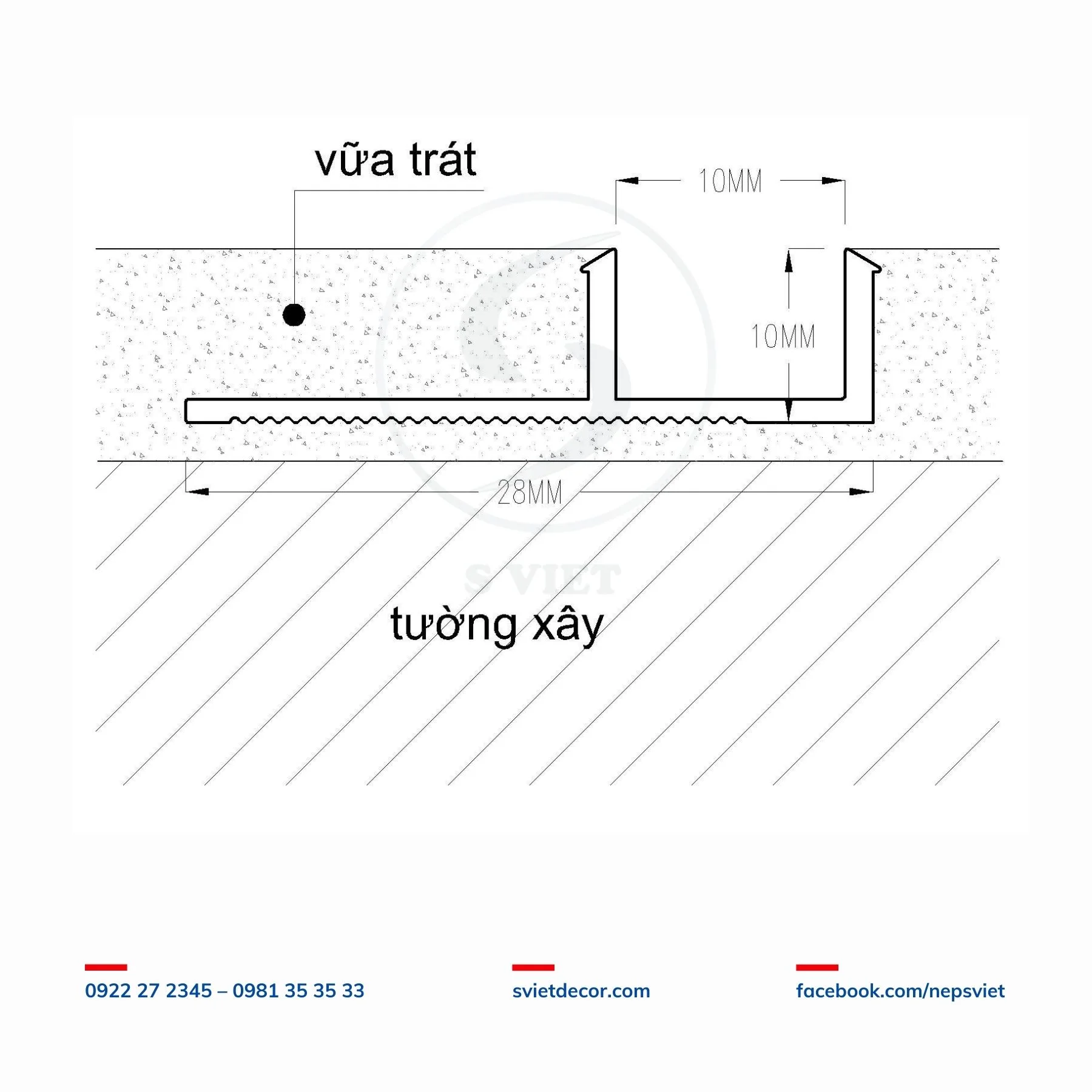 Nẹp Tách Khe Vật Liệu F10