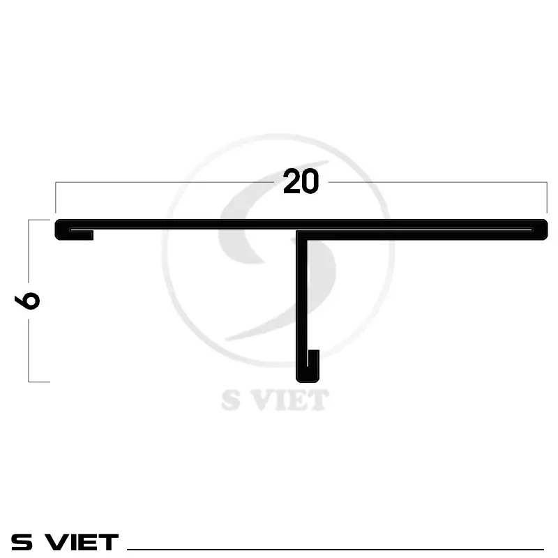 Nẹp Inox 304 T20 mm