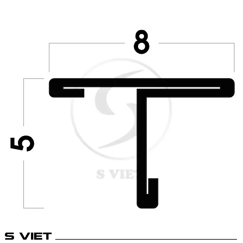 Nẹp Inox 304 T8 mm