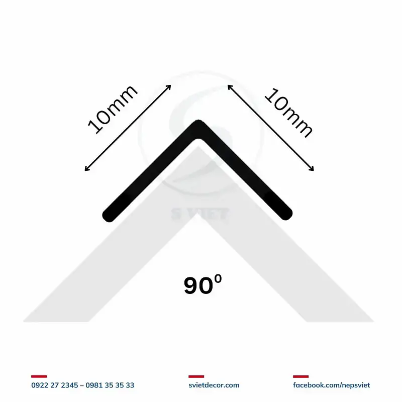 Nẹp Inox 304 V10 mm