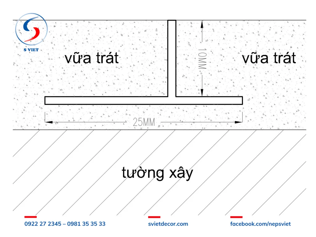 Nẹp Nhựa Mốc Trát T10