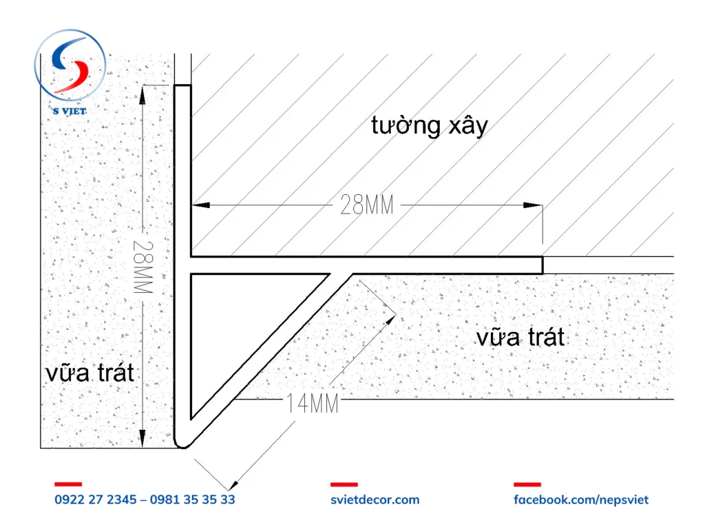 Nẹp Nhựa Ngắt Nước Dưới