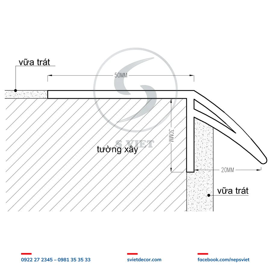 Nẹp Ngắt Nước Trên