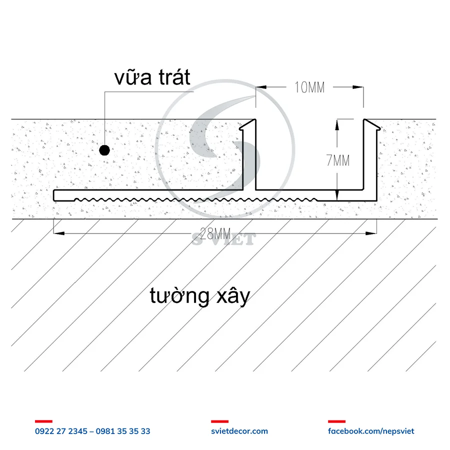 Nẹp Tách Khe Vật Liệu F10