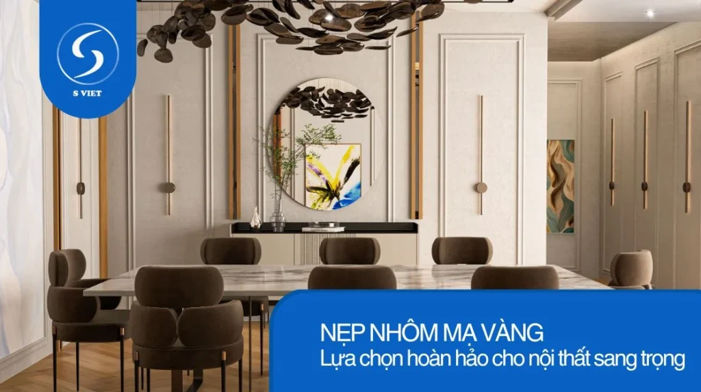 Nẹp nhôm vàng, Nẹp nhôm mạ vàng bóng cao cấp, giá tốt