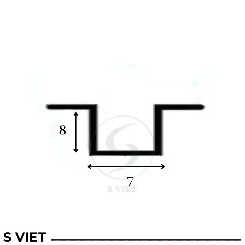 Nẹp nhôm U7 có tai