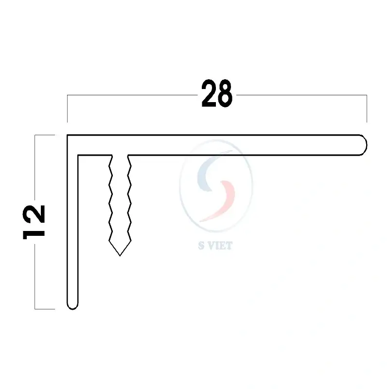 Nẹp Nhôm Kết Thúc Sàn Gỗ MF12