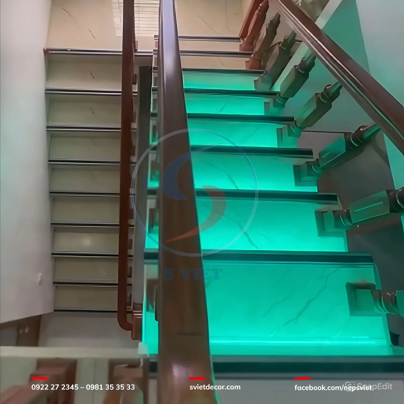 Nẹp nhôm chống trượt đèn LED