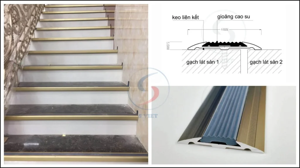Nẹp Chống Trượt Cầu Thang Có Những Ưu Điểm Nổi Bật Gì? 2 Nẹp Chống Trượt Cầu Thang