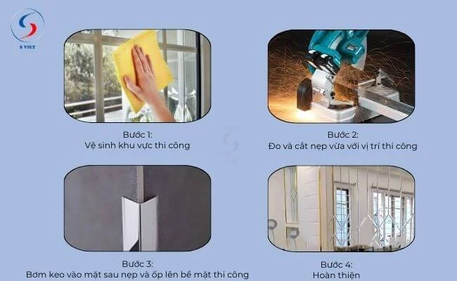 Hướng dẫn thi công nẹp V nhôm