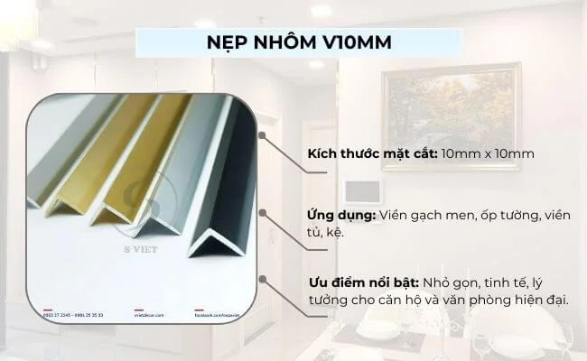 Nẹp nhôm V10