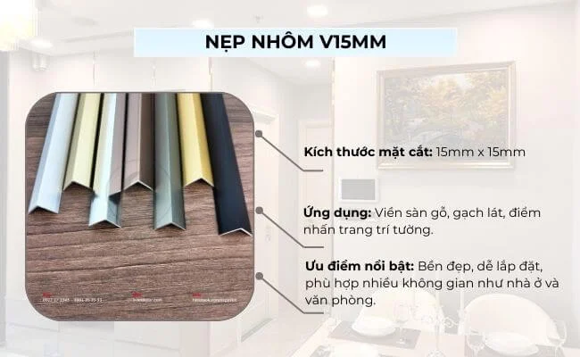 Nẹp nhôm V15