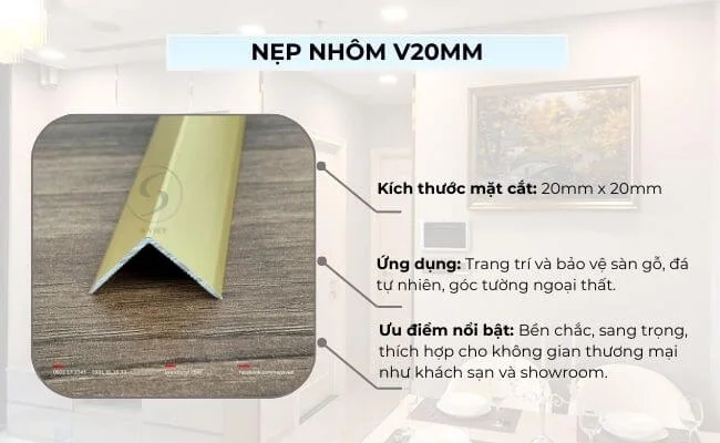 Nẹp nhôm V20