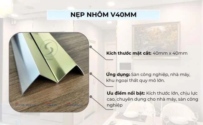 Nẹp nhôm V40