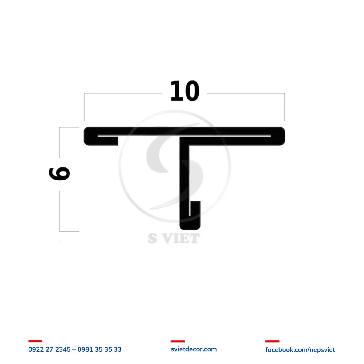 Nẹp inox 201 T10mm