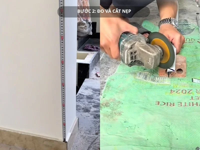 Bước 2 - Hướng dẫn thi công nẹp V inox 22725