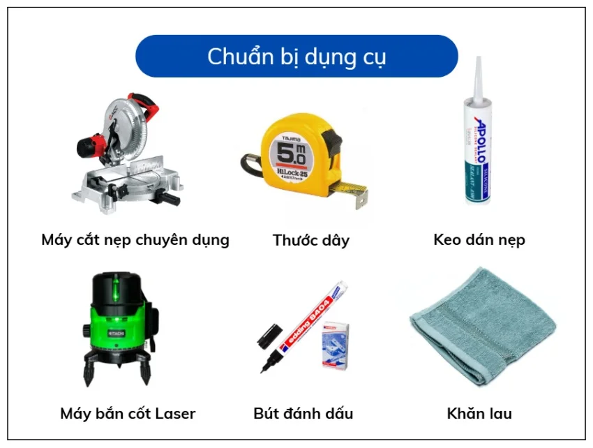 Dụng cụ thi công nẹp U nhôm