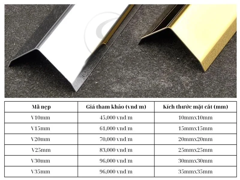 Giá nẹp V INOX 197254