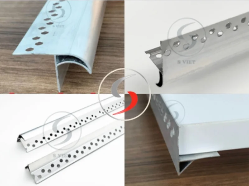 Các loại nẹp ngắt nước mưa chất liệu nhôm 98252