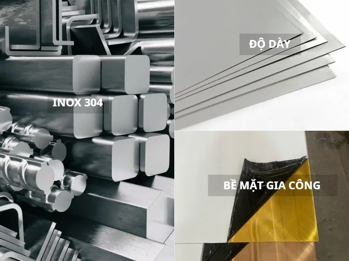 Chất liệu và giá nẹp inox ốp lát 14825