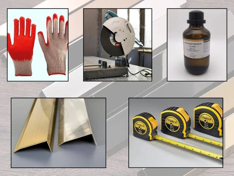 Chuẩn bị - Hướng dẫn 4 bước thi công nẹp L inox chi tiết từ A - Z