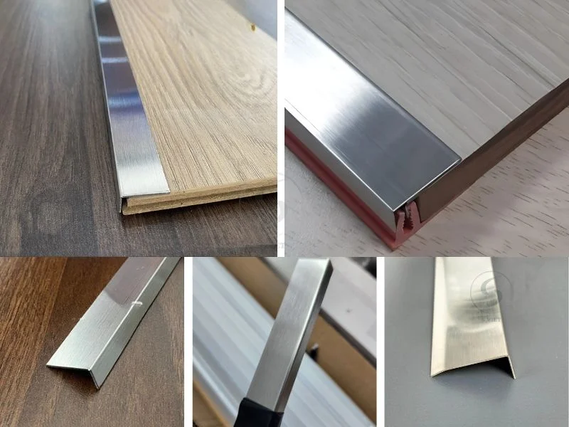Màu nẹp inox chữ L trắng xước