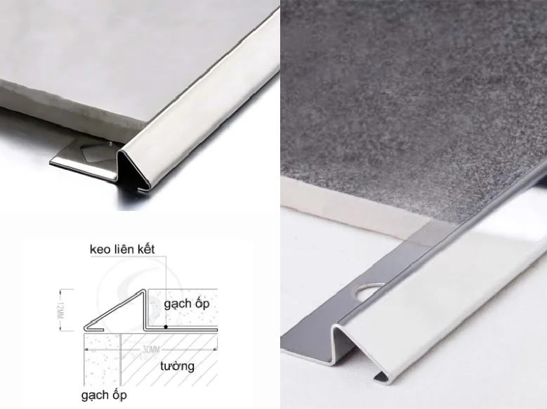 Màu sắc nẹp ốp lát inox GV