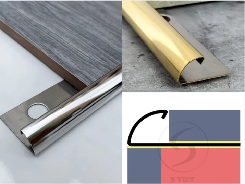 Màu sắc nẹp ốp lát inox YC