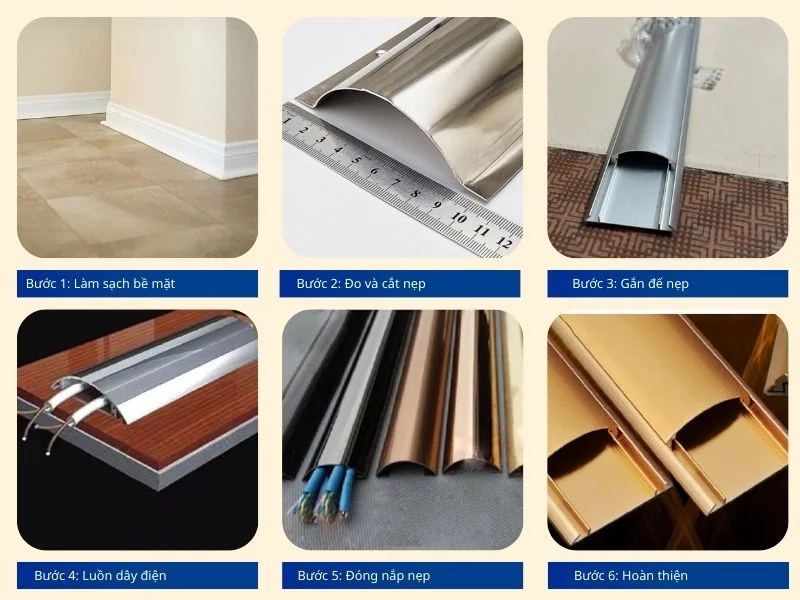 Hướng dẫn thi công nẹp bán nguyệt nhôm và inox từ A – Z