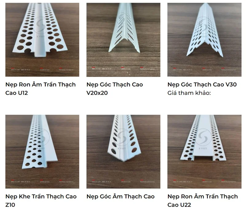Các dòng nẹp thạch cao điển hình