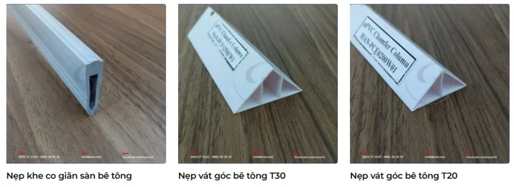 Các sản phẩm nẹp nhựa bê tông