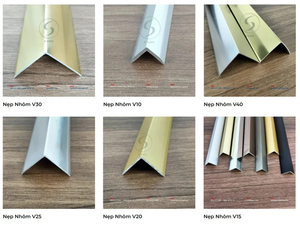 Nẹp V là gì? Tổng quan chi tiết từ A-Z 3 Các kích thước V nhôm phổ biến 141125