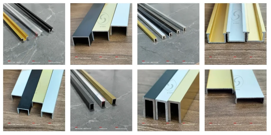 Các mẫu nẹp nhôm chữ U 241125