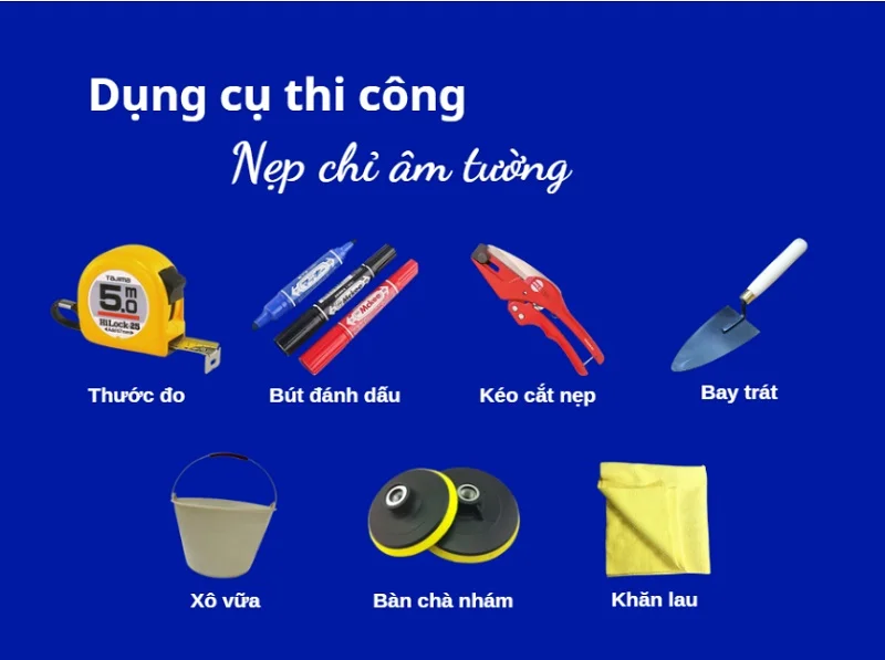 Dụng cụ thi công nẹp chỉ âm tường 01125