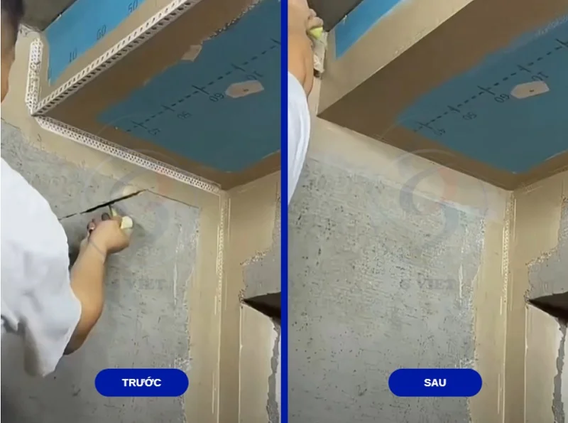 Hướng Dẫn Thi Công Nẹp Nhựa Thạch Cao Đúng Kỹ Thuật Từ SViệt Decor 5 Hình ảnh thực tế thi công nẹp nhựa thạch cao 121125-1